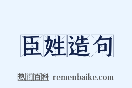 臣姓造句是什么意思的图片